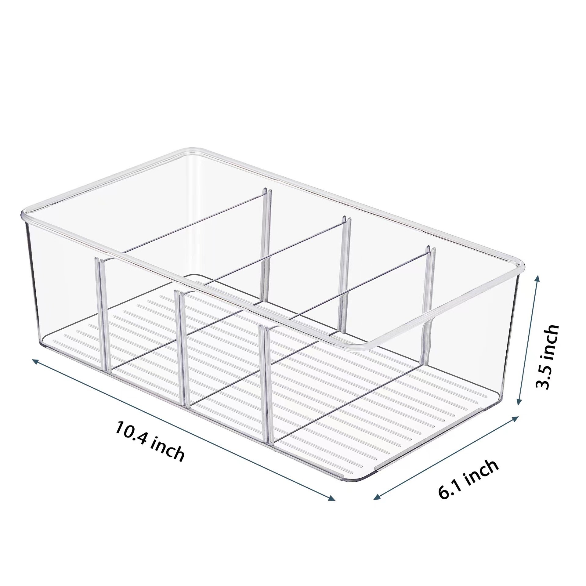 Modern Acrylic Square Storage Box for Home Kitchen Bathroom Transparent Cosmetic Organizer Dressing Table Food Safe Storage Box
