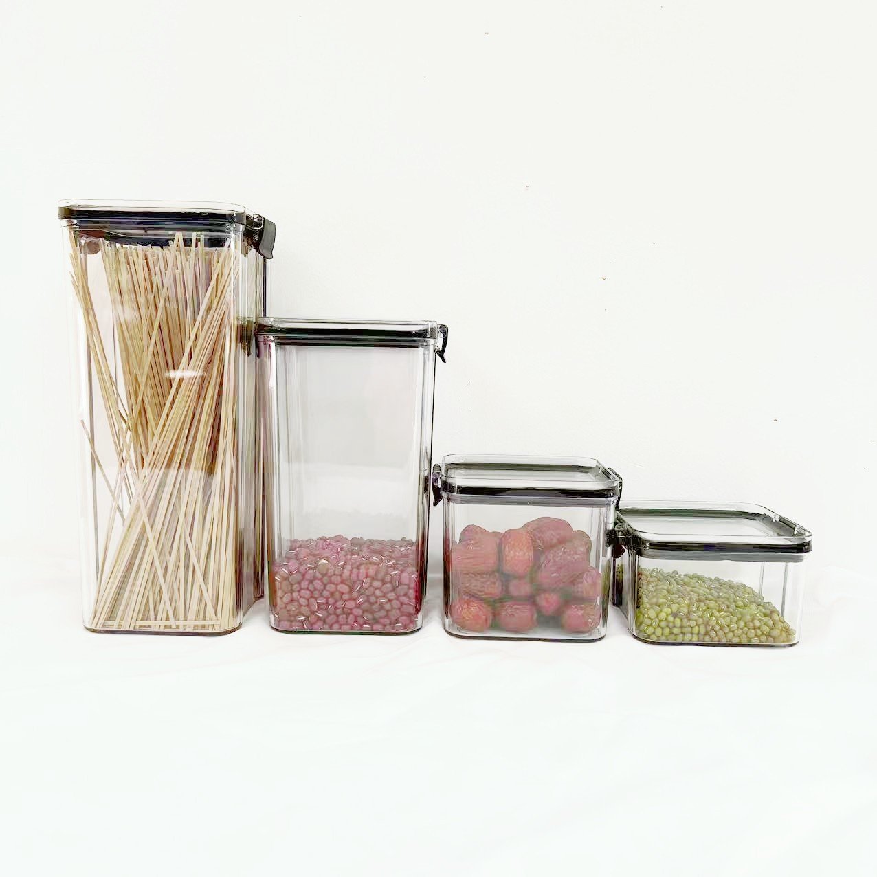 Airtight PET Dry Food Pantry Organization And Storage Spice Container Set For Kitchen Other Boxes & Bin Multifunction With Lid