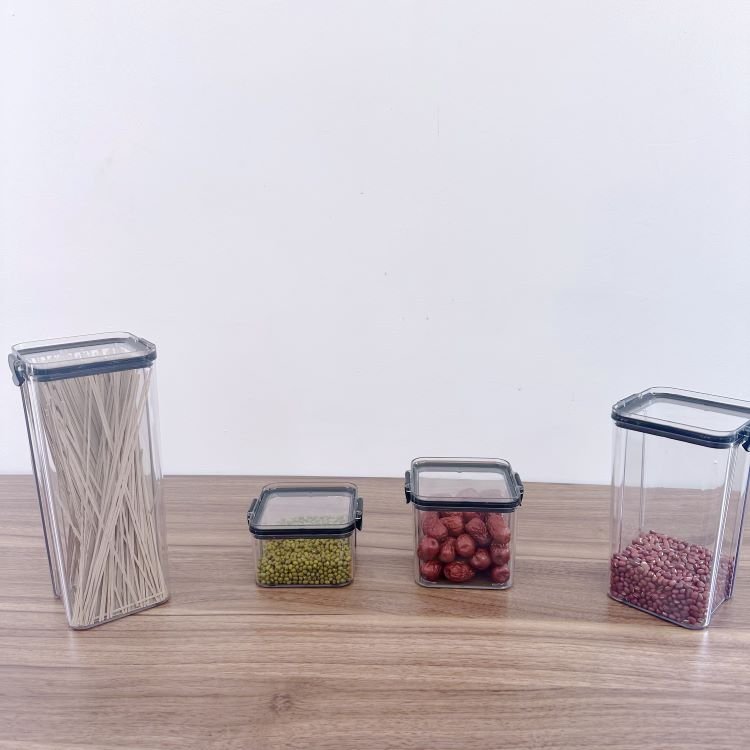 Airtight PET Dry Food Pantry Organization And Storage Spice Container Set For Kitchen Other Boxes & Bin Multifunction With Lid