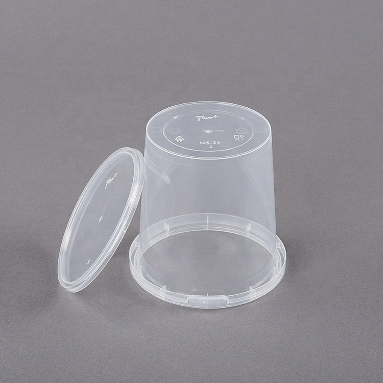 Biodegradable Reusable Custom Color Clear Pp Plastic Deli Food Storage Clear Soup Bowl Containers