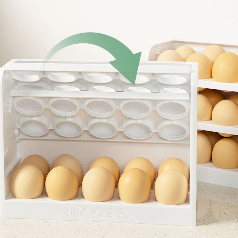 Popular fridge three layer pp plastic egg preservation storage box multi purpose egg tray container