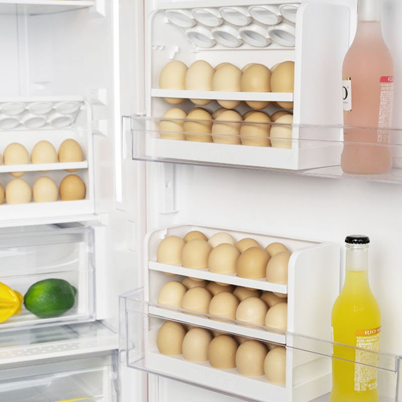 Popular fridge three layer pp plastic egg preservation storage box multi purpose egg tray container
