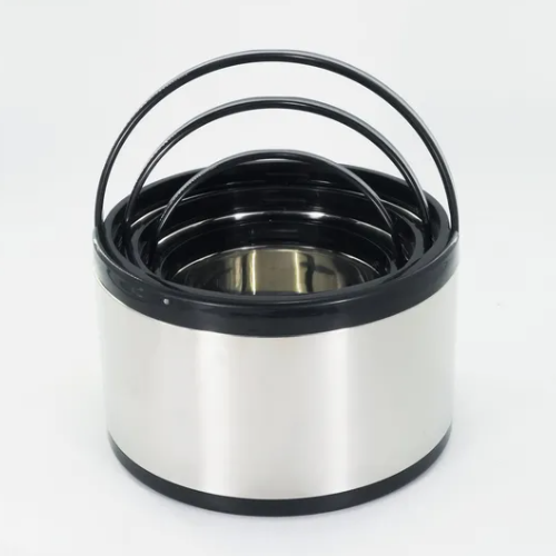 3 pcs 2L/4L/8L food warmer pot set food storage and container easy handle with lid