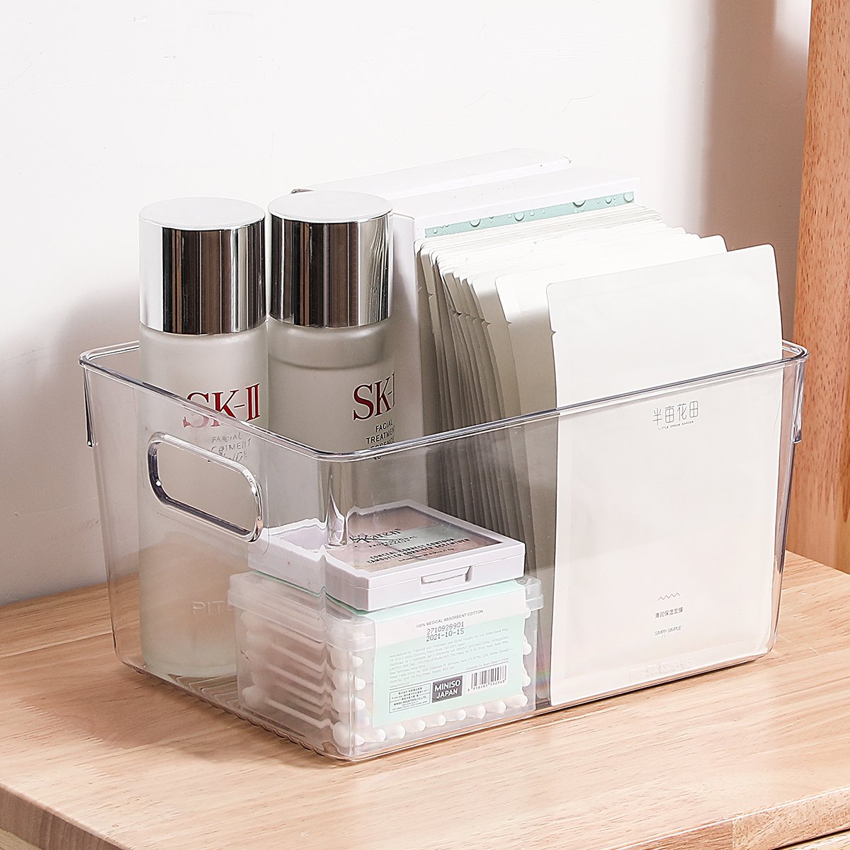 BPA Free Kitchen clear pantry plastic food storage cosmetics bathroom ware bins refrigerator organizer for refrigerator