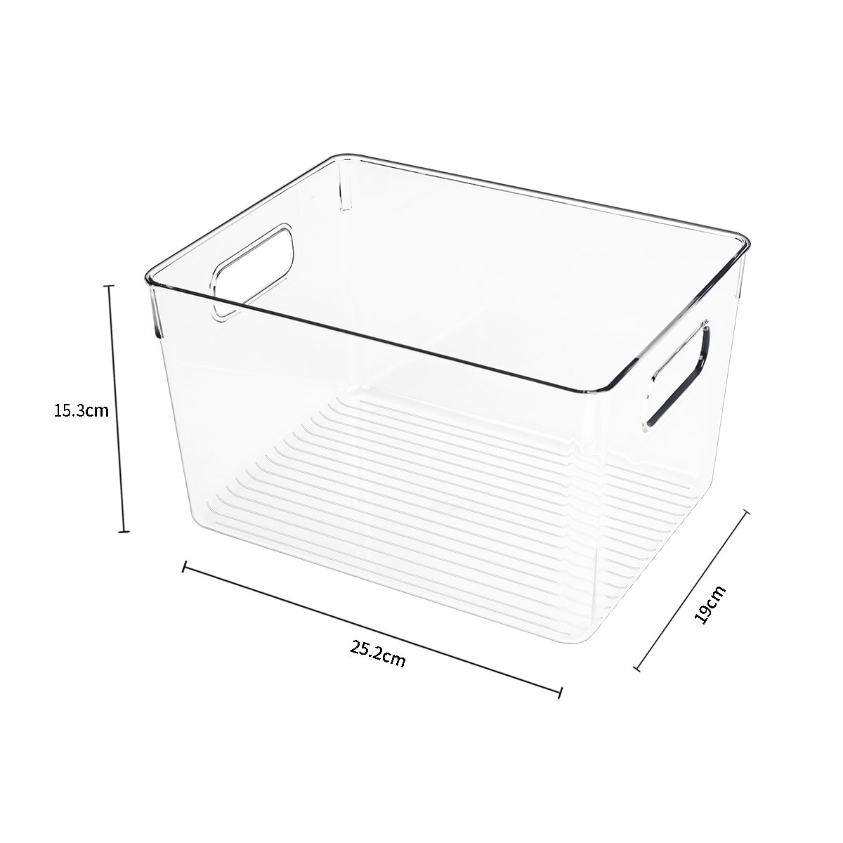 BPA Free Kitchen clear pantry plastic food storage cosmetics bathroom ware bins refrigerator organizer for refrigerator