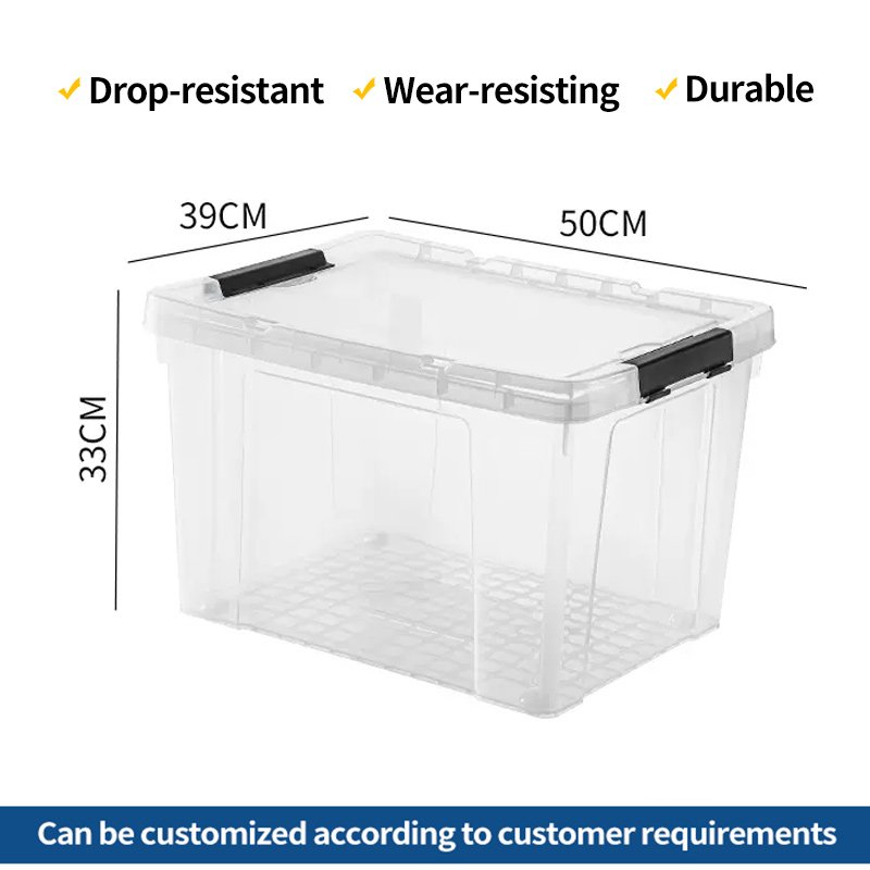JMST104 Household storage box With Lid Manufacturer Multipurpose Stackable Pp Clear Plastic storage box For Toys And Clothes