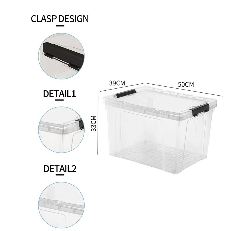 JMST104 Household storage box With Lid Manufacturer Multipurpose Stackable Pp Clear Plastic storage box For Toys And Clothes