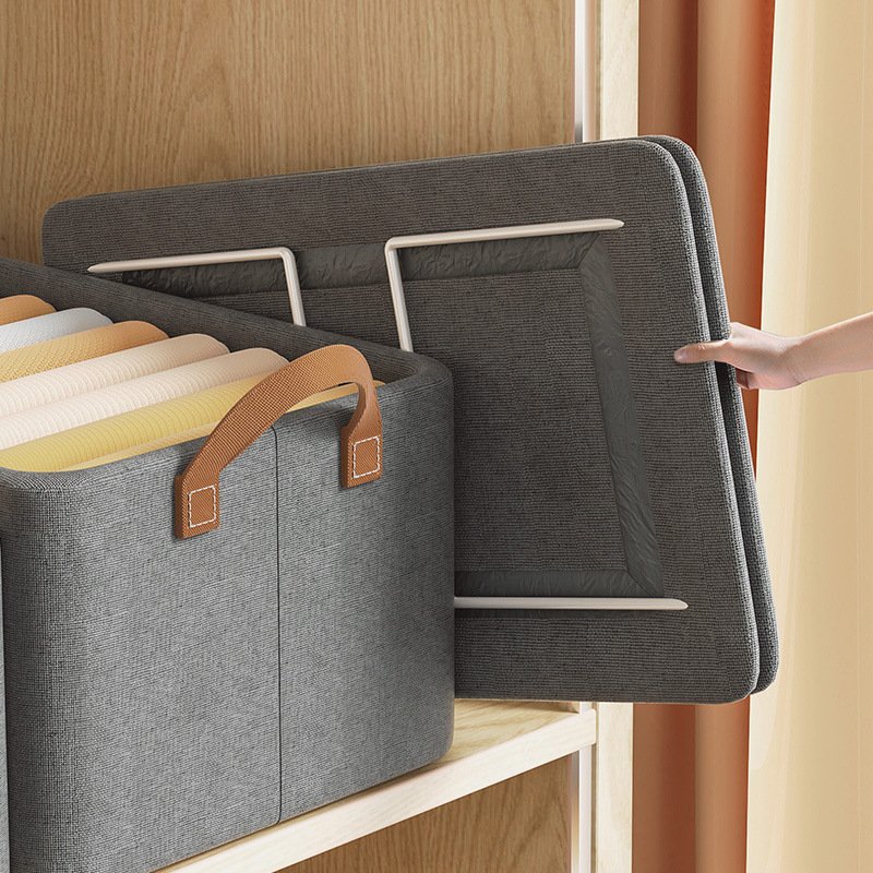 Hot sale Home Closet Clothes Wardrobe Jeans Storage Box Drawer Divider Foldable Underwear Organizer Fabric Storage Bins