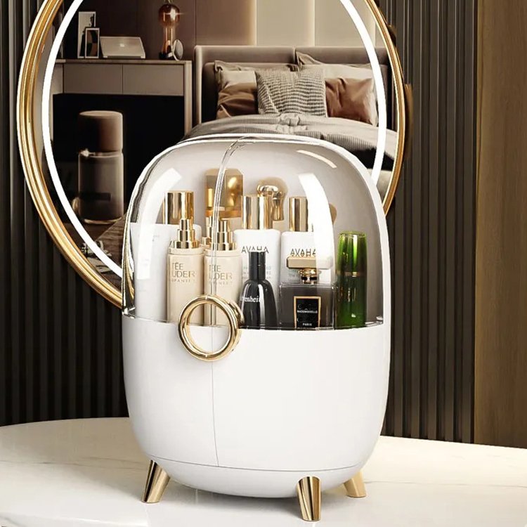2023 Fashion Plastic Cosmetic Storage Box Make Up Bin Desktop Jewelry Lipstick Makeup Brushes Organizer Case