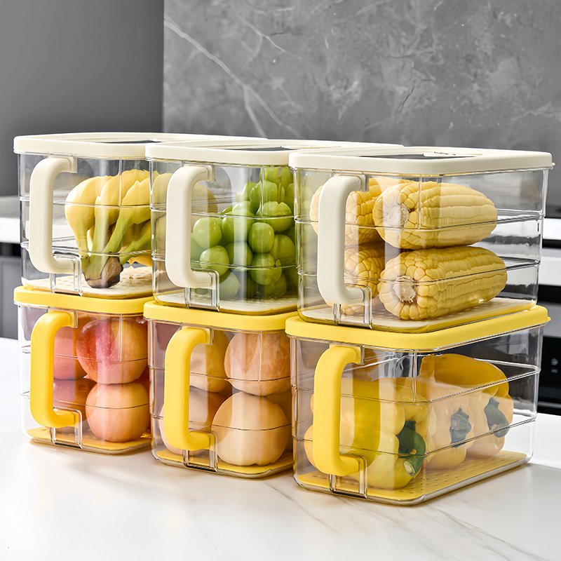 Refrigerator handle storage and preservation box fruit and vegetable storage box food grade organizing artifact storage box