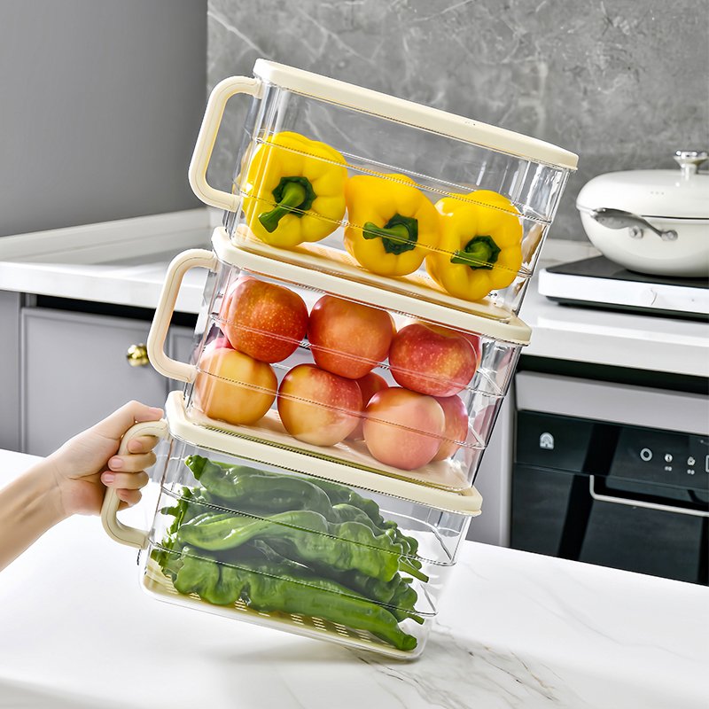Refrigerator handle storage and preservation box fruit and vegetable storage box food grade organizing artifact storage box