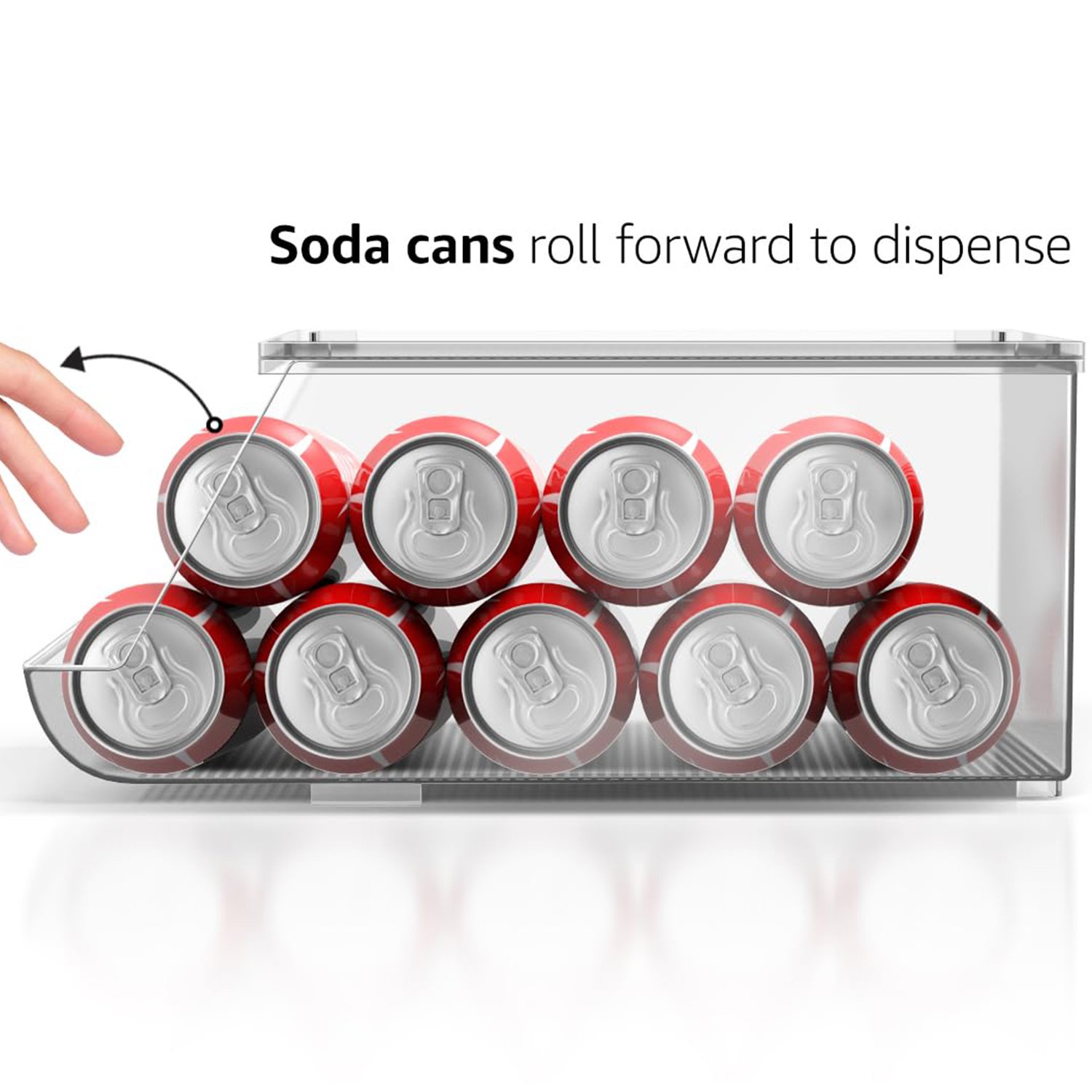 Kitchen Storage Sorbus Soda Can Organizer Canned Food Bin Stackable Dispenser With Lid Refrigerator Pantry Freezer Hold 9 Cans