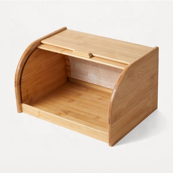 BSCI Eco-friendly Bamboo Kitchen Food Bread Bin Bread Storage Box