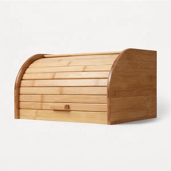 BSCI Eco-friendly Bamboo Kitchen Food Bread Bin Bread Storage Box