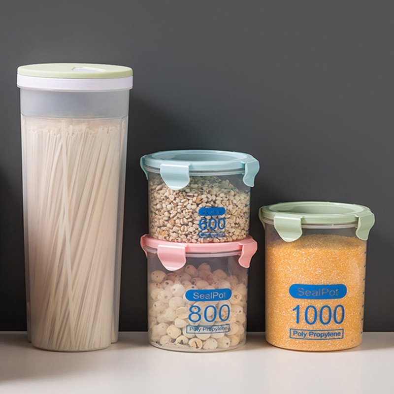 Home Application Food Grade PP Noodles Food Storage Cylinder Kitchen Containers