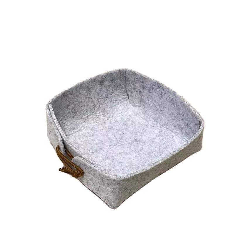 Custom made felt tray foldable handmade small felt storage box