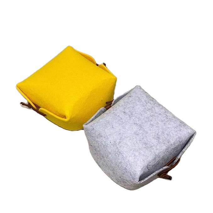 Custom made felt tray foldable handmade small felt storage box