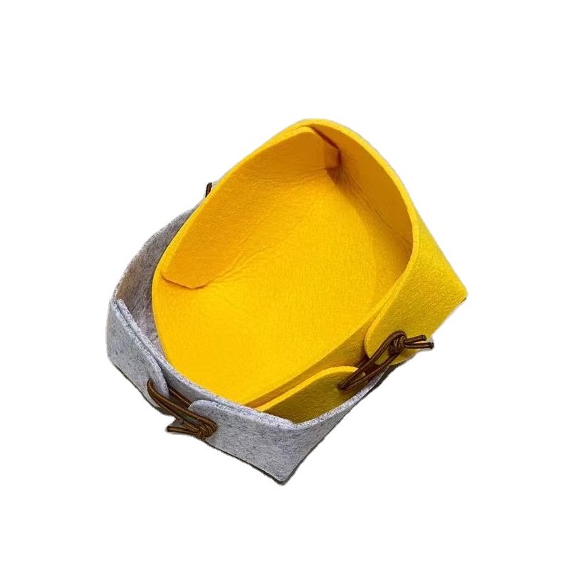 Custom made felt tray foldable handmade small felt storage box