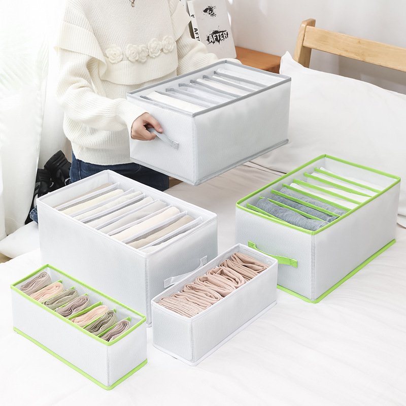 Travel-friendly Plastic Mesh Clothes Organizer for Thin Jeans Wardrobe Closet Organizers and Storage Baskets