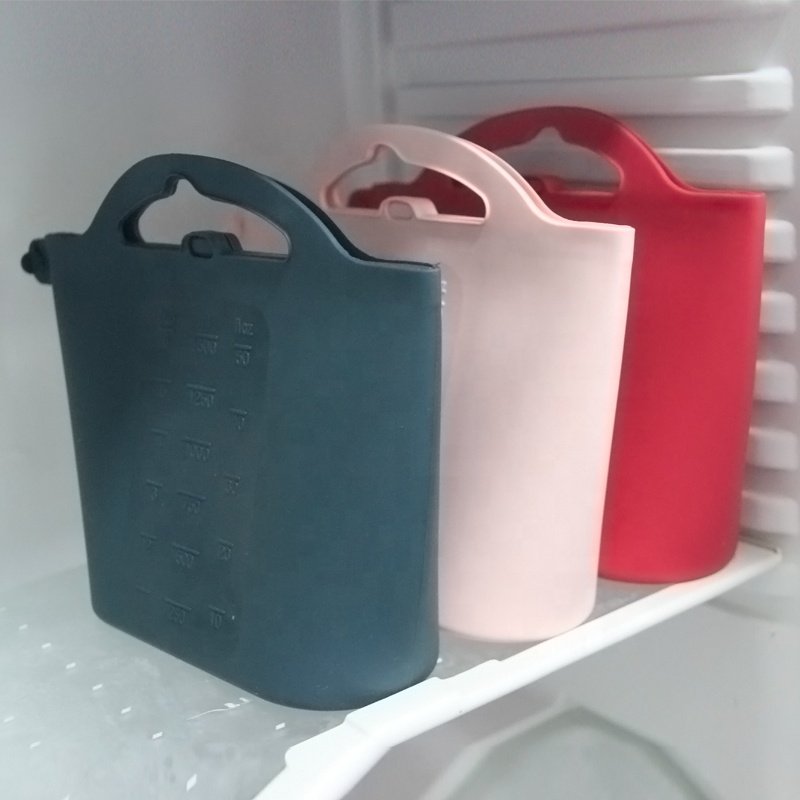 Wholesale Collapsible Wide silicone food grade reusable food storage bag food preservation bag