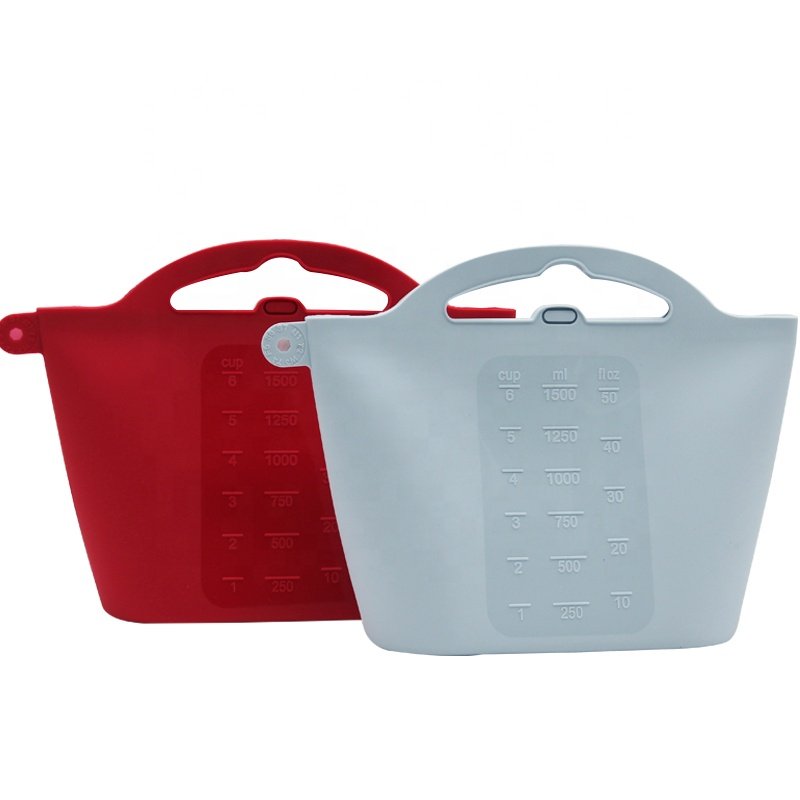 Wholesale Collapsible Wide silicone food grade reusable food storage bag food preservation bag