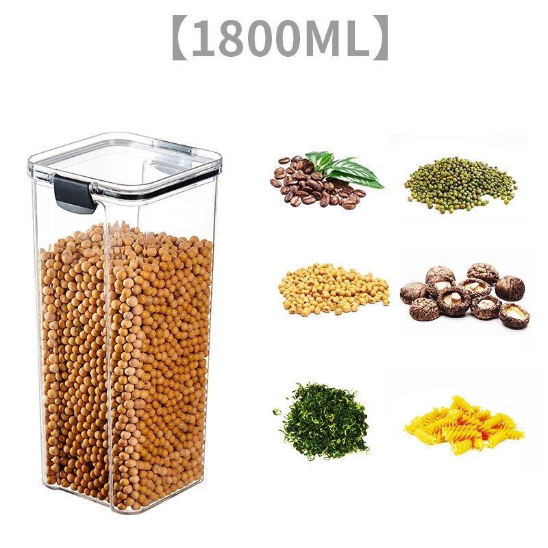 DS3788 Kitchen Pantry Organizing Stackable Plastic Container for Cereal Snack Flour Airtight Food Storage Containers with Lids