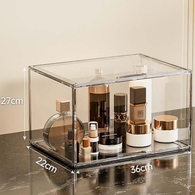 XJH Magnetic Side Opening Hard Box Fully Transparent Large Shoe Cabinet Thickened Storage Acrylic Modern Plastic Shoe Box