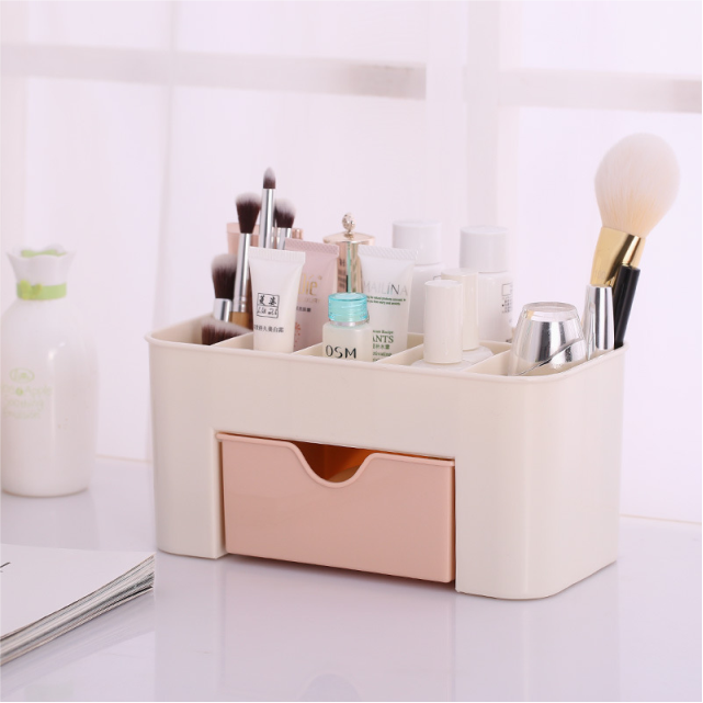 Luxury design table top stackable dustproof lipstick organiser cosmetic eyebrow pencil holder plastic makeup organizer