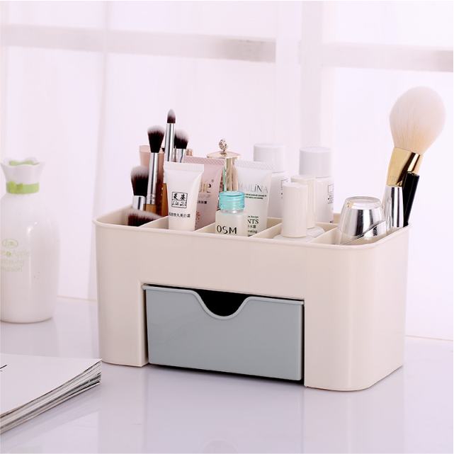 Luxury design table top stackable dustproof lipstick organiser cosmetic eyebrow pencil holder plastic makeup organizer