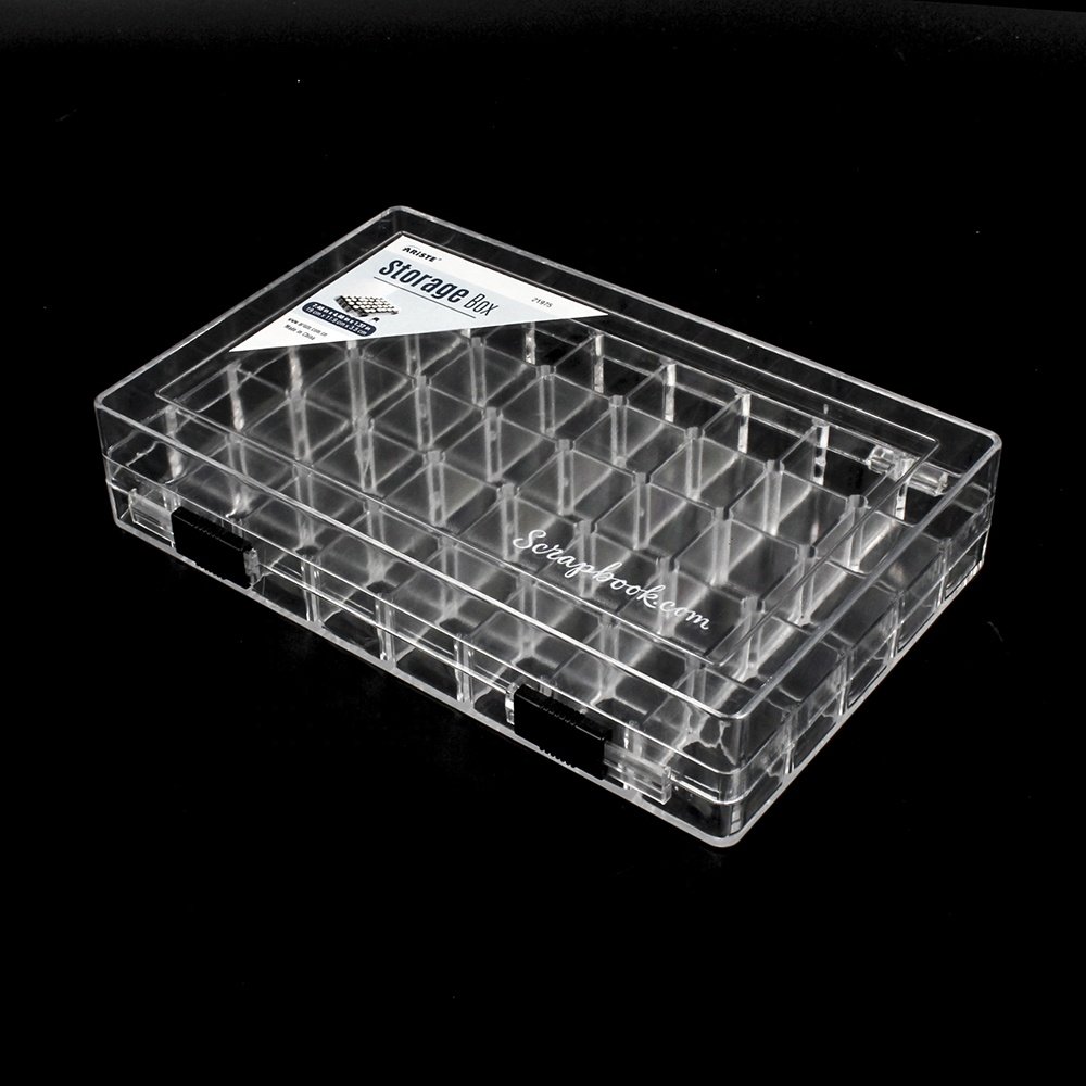 21975 customized transparent plastic sponge brush storage box with dividers