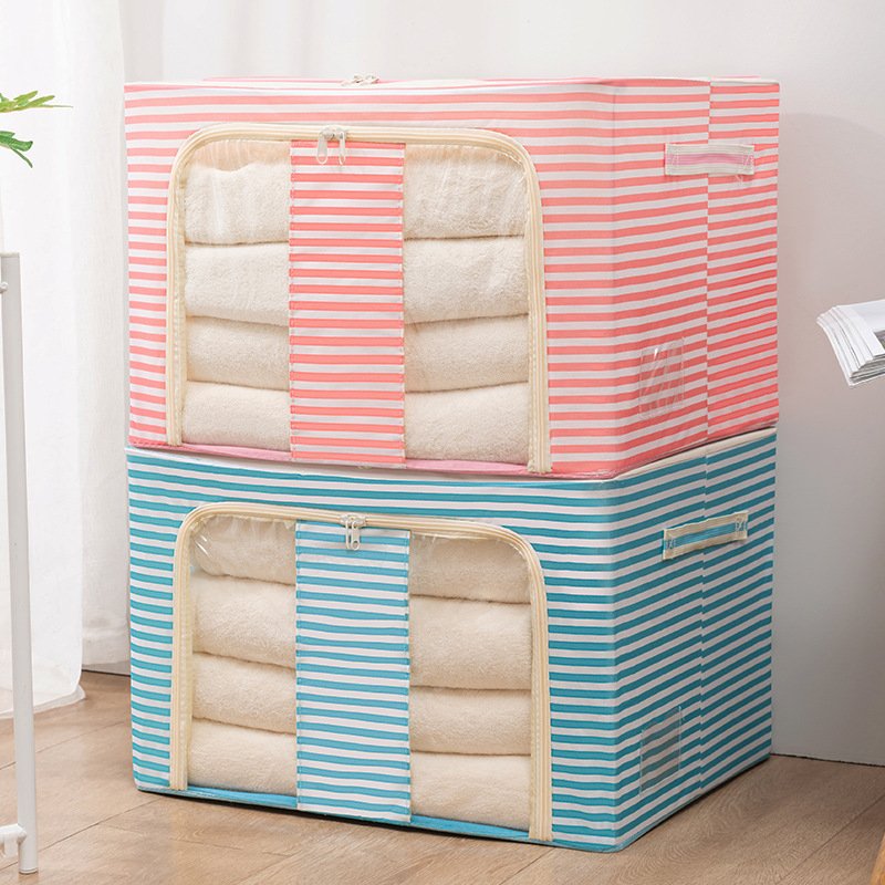 Factory Wholesale Steel Frame Fabric Storage Box Extra Large Quilt Clothes Storage Box