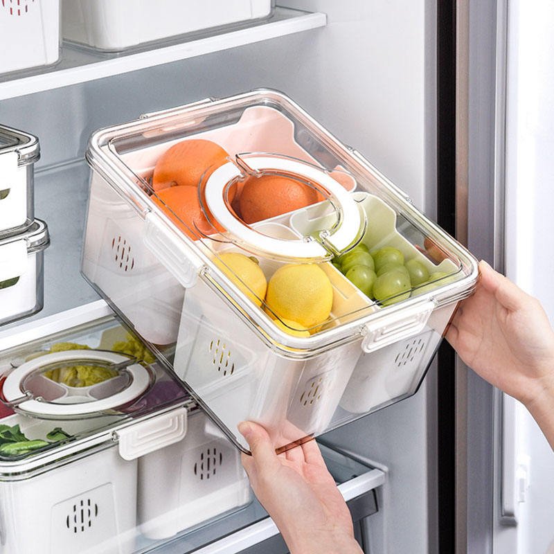 New Function Large Capacity Refrigerator Storage Box Kitchen Fresh-keeping Special Freezer Sorting Finishing Sealed Box
