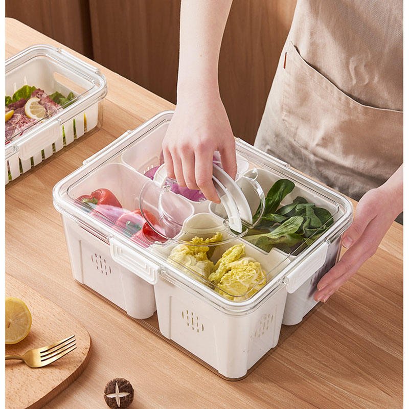 New Function Large Capacity Refrigerator Storage Box Kitchen Fresh-keeping Special Freezer Sorting Finishing Sealed Box