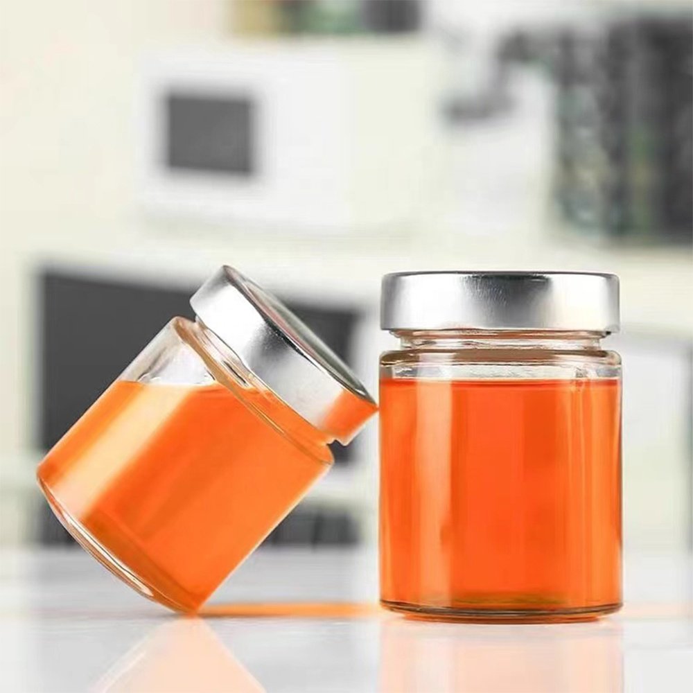 Wholesale Empty 8oz Small Glass Food Storage Jars with Lids 100ml 200ml 300ml Jam Glass Honey Pickle Jar