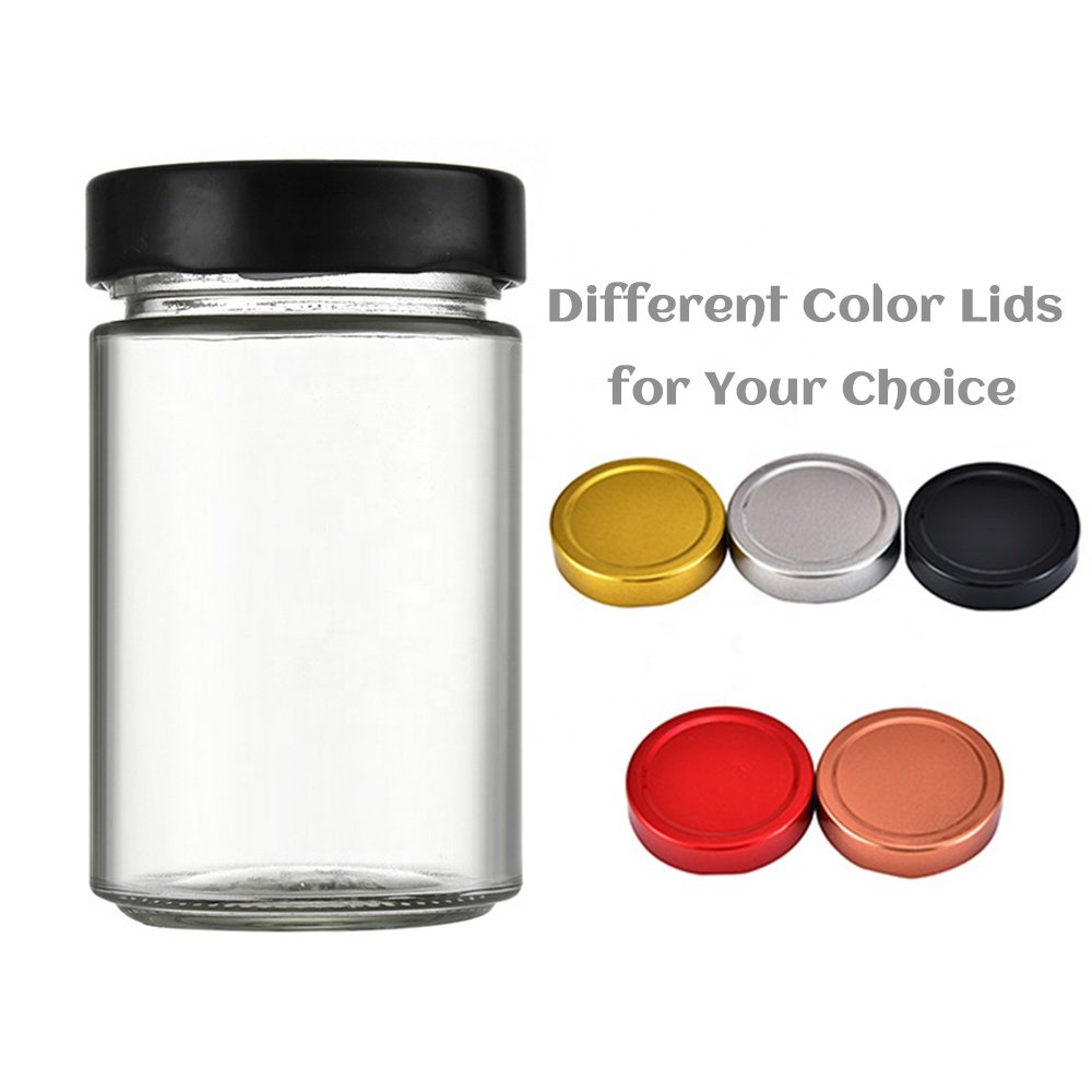 Wholesale Empty 8oz Small Glass Food Storage Jars with Lids 100ml 200ml 300ml Jam Glass Honey Pickle Jar