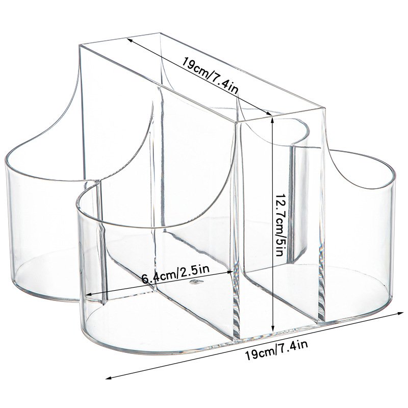 Large capacity transparent cutlery storage box hotel tissue chopsticks storage container for kitchen and dining room