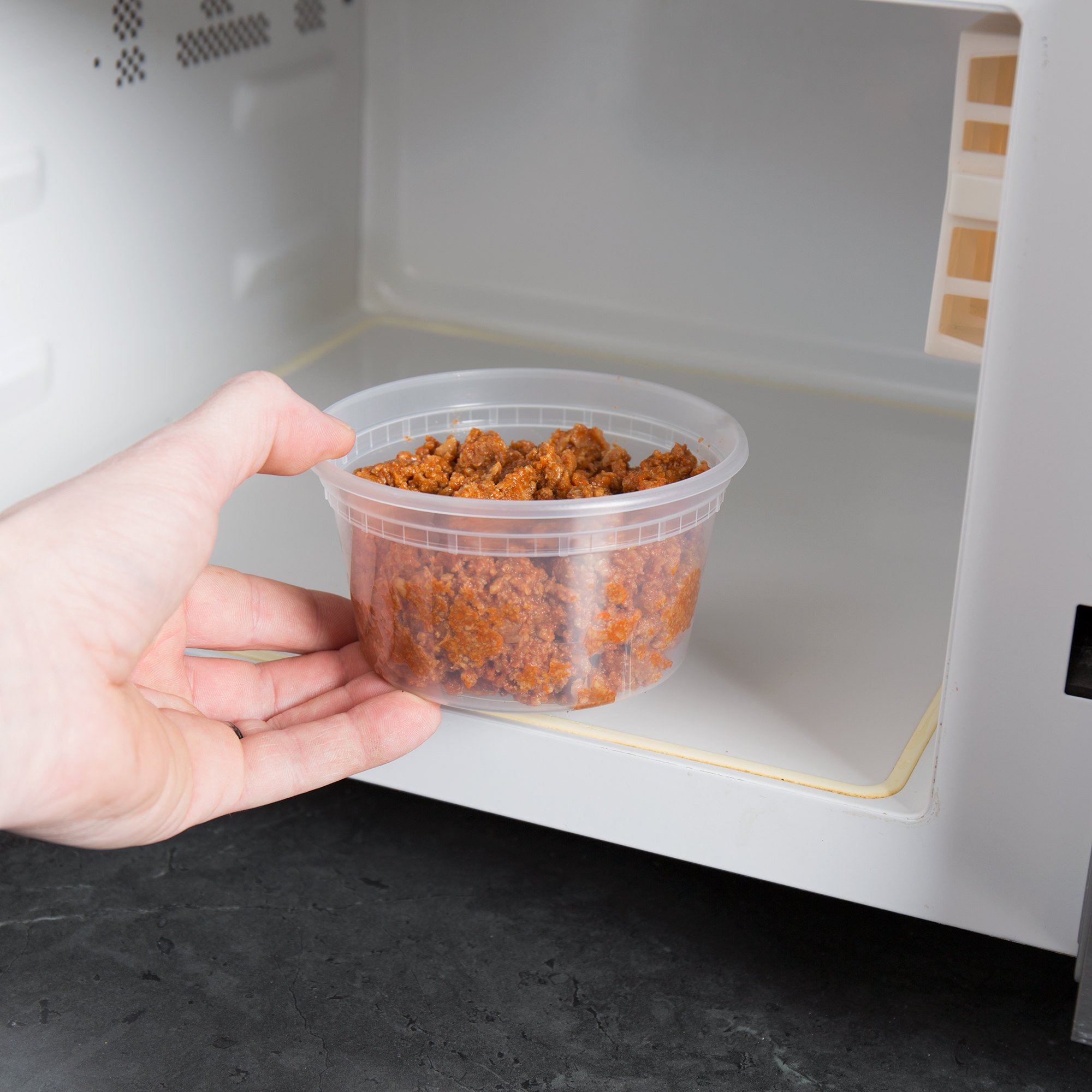 16oz 24oz 32oz 12 ounce 8 ounce Deli Cups Plastic Microwavable dishwasher-safe Containers Airtight Food Storage Containers
