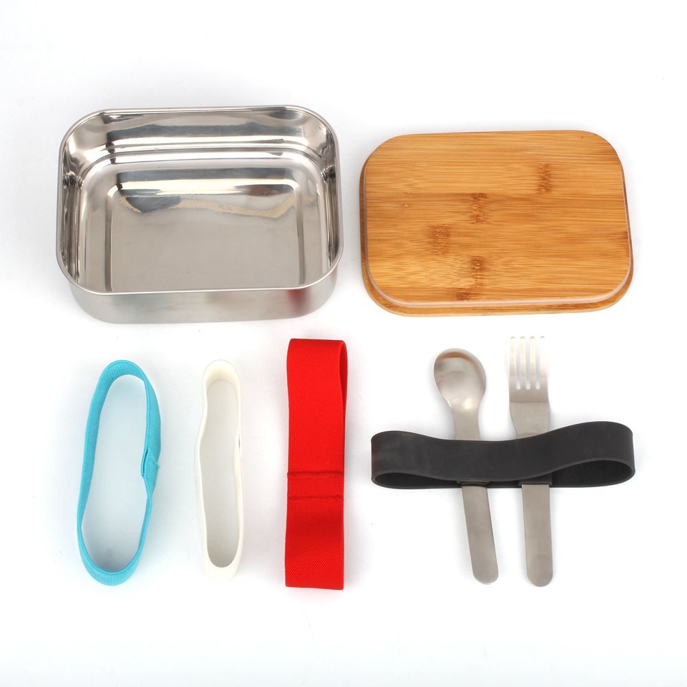 Hot Sale Bamboo Wholesale Wood Lunchbox Food Storage Bins Wooden Food Container Bamboo Kids School Wood Lunch Box