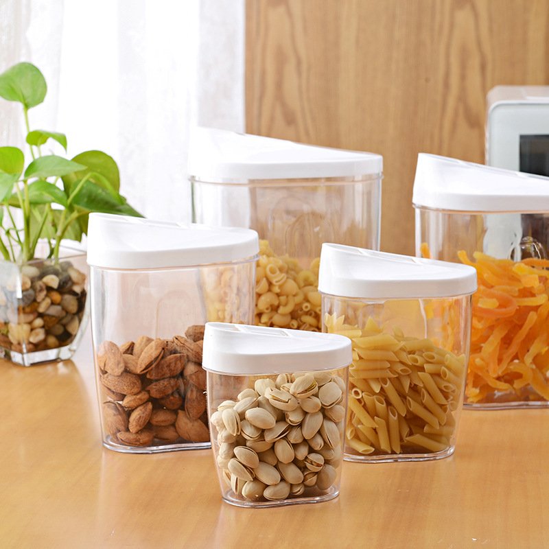 5pcs set kitchen Organizer Grains Beans Storage Jar Keep Fresh Food Storage Box Refrigerator Food Sealed Crisper Container
