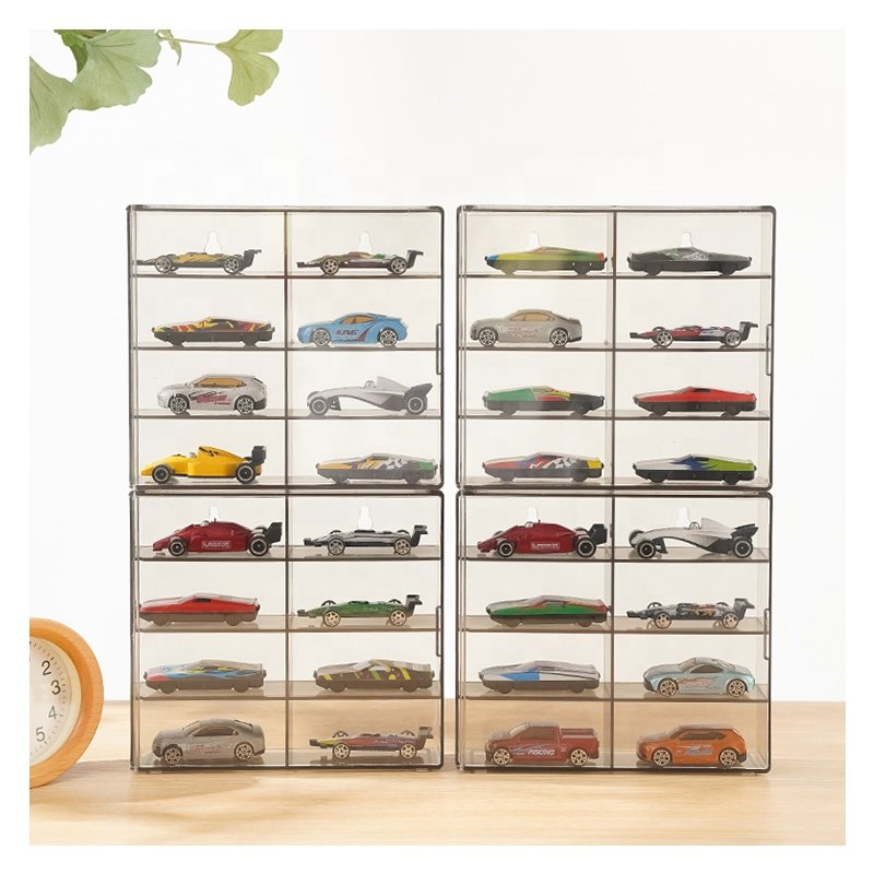 Toy Car Model Display Stand Transparent Storage Box Display toy Stackable Hot Wheel Dustproof Display Protection Box