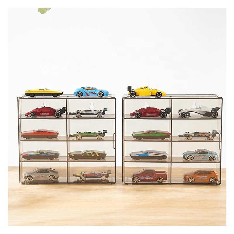 Toy Car Model Display Stand Transparent Storage Box Display toy Stackable Hot Wheel Dustproof Display Protection Box