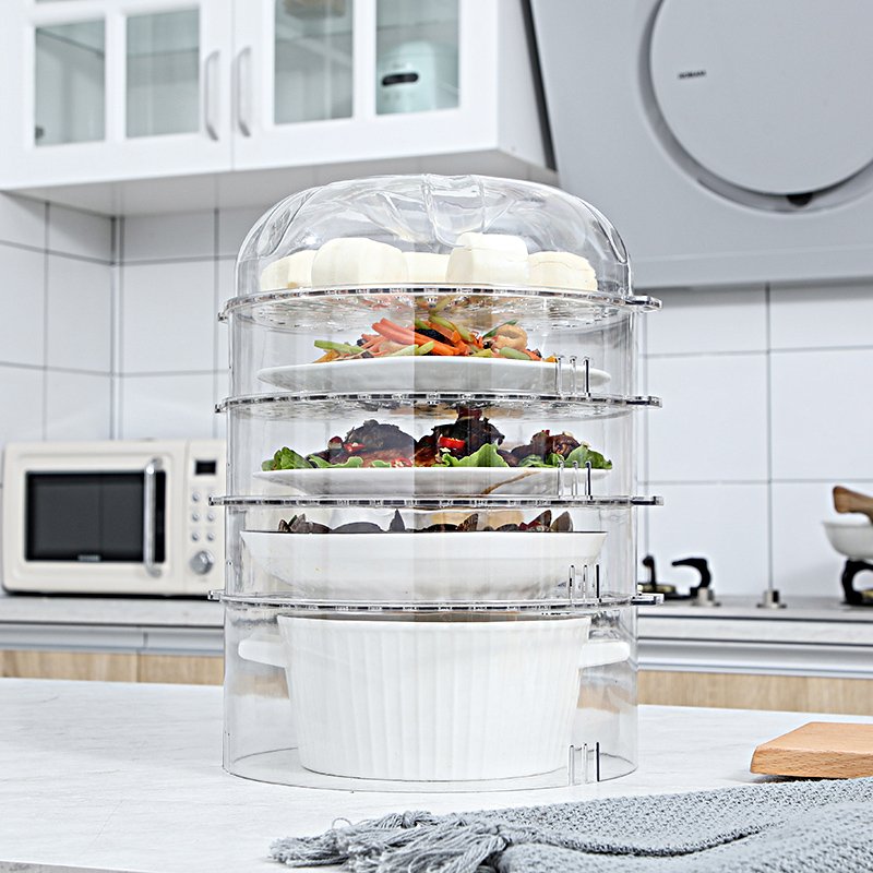 Multi Layer Food Keep Warm Plastic Storage Bins Heat Preservation Container Organizer