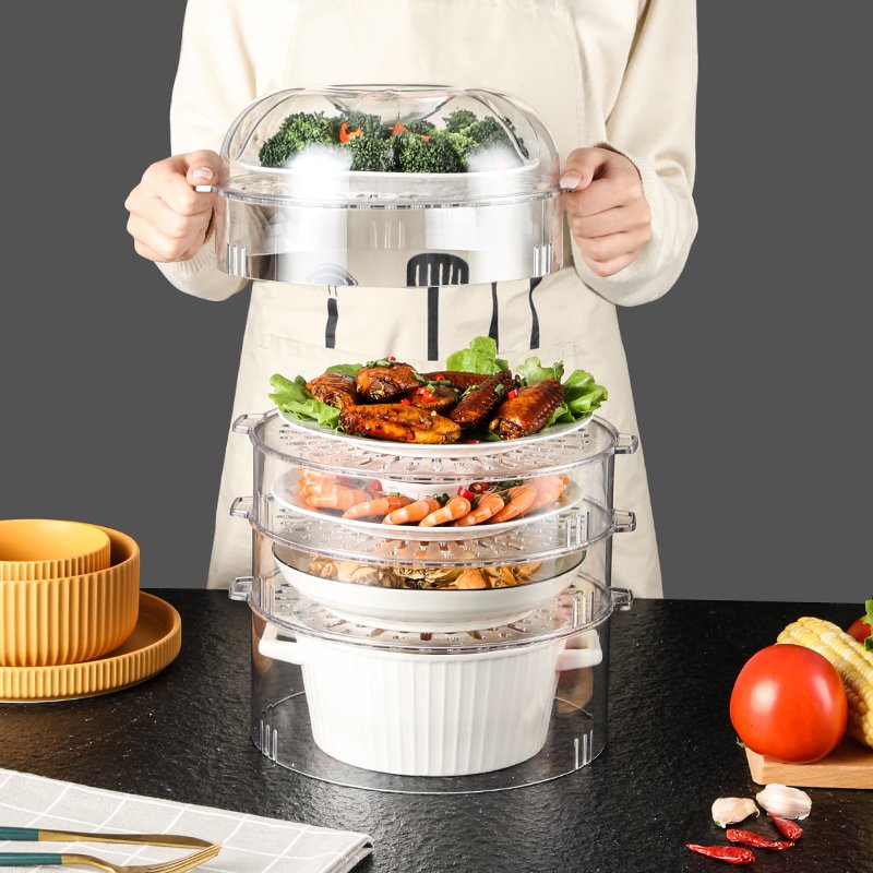 Multi Layer Food Keep Warm Plastic Storage Bins Heat Preservation Container Organizer