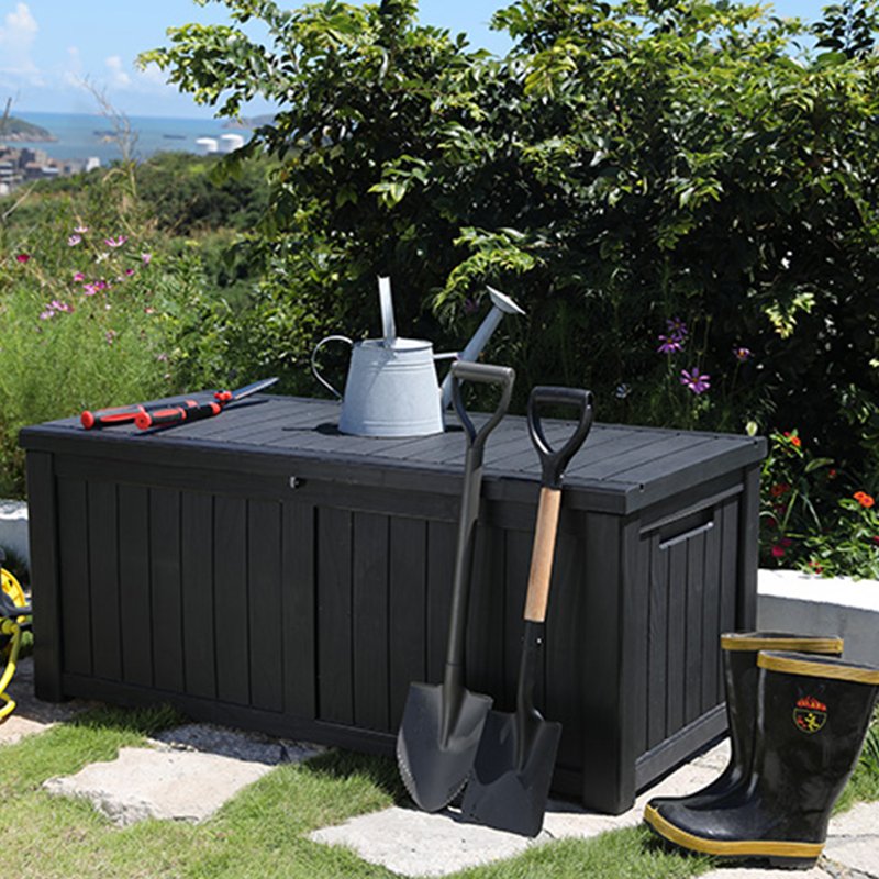 2in 1 Waterproof Outdoor Furniture Garden Plastic Deck Seat Storage Boxes