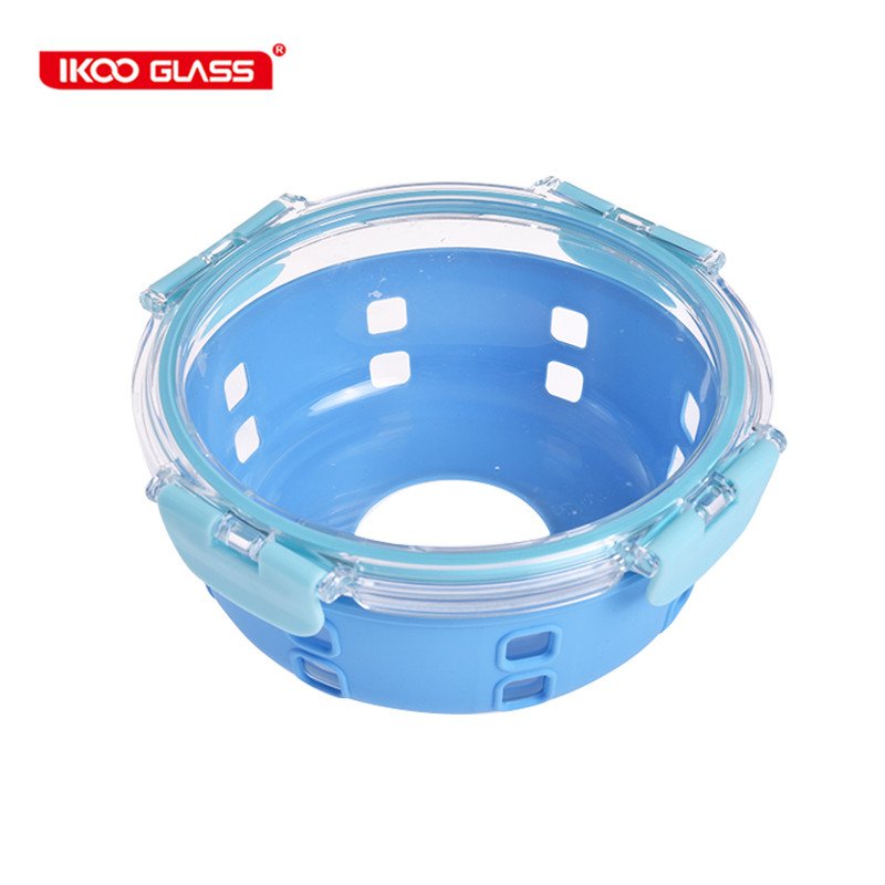 microwave safe glass meal bpa free food storage containers airtight lunch box with silicone sleeve