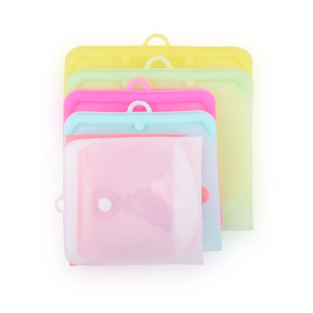 High Quality Silicone Leakproof Containers Reusable Stand Up Zip Shut Bag Cup Fresh Bag Food Storage Bag