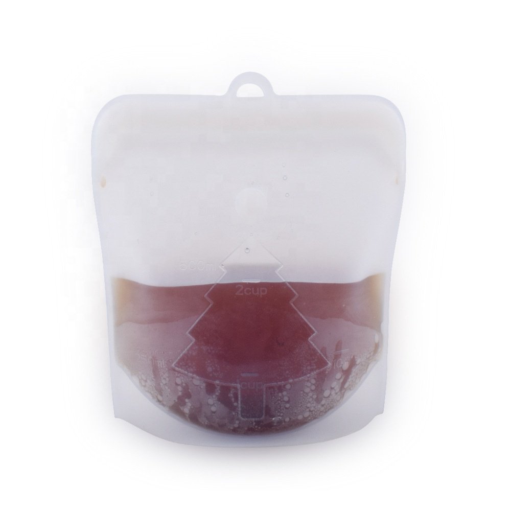 High Quality Silicone Leakproof Containers Reusable Stand Up Zip Shut Bag Cup Fresh Bag Food Storage Bag