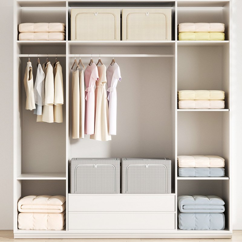 Direct factory sale Foldable Wardrobe Clothing Organizer Oxford cloth Stackable Storage Box with Front Opening