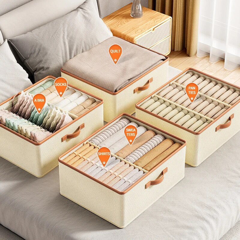 Foldable Clothes Organizer Storage Box Clothes T-Shirt Pants Storage Closet Organizer Drawer Organizer Toy Storage