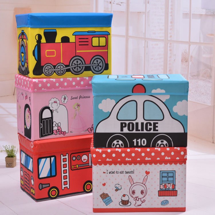 Wholesale non-woven fabric removable & portable foldable storage box kids toy box